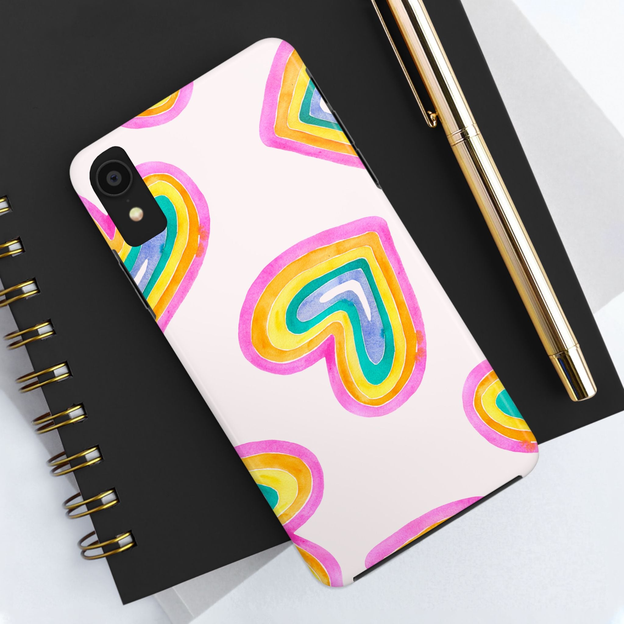 Rainbow Hearts Phone Case (Apple & Android)