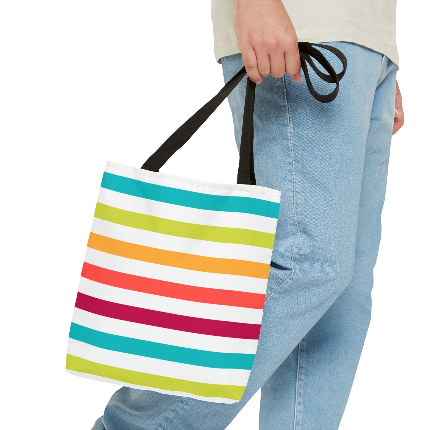 Colorful Candy Lines Tote Bag