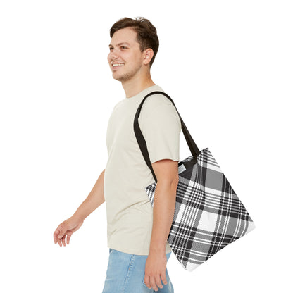 Black Check Tote Bag