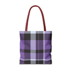 Purple Tartan Plaid Tote Bag