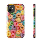 Morning Cereal Loops Phone Case (Apple & Android) - Pink Sweetheart