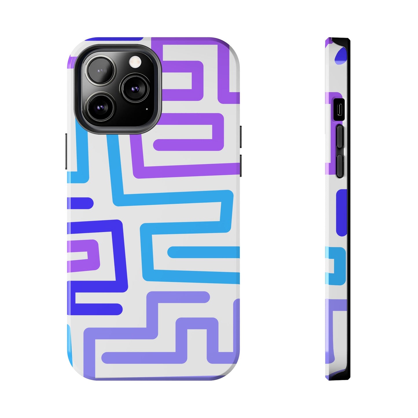 Abstract Neon Maze Phone Case