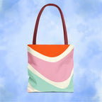 Retro Color Wave Tote Bag