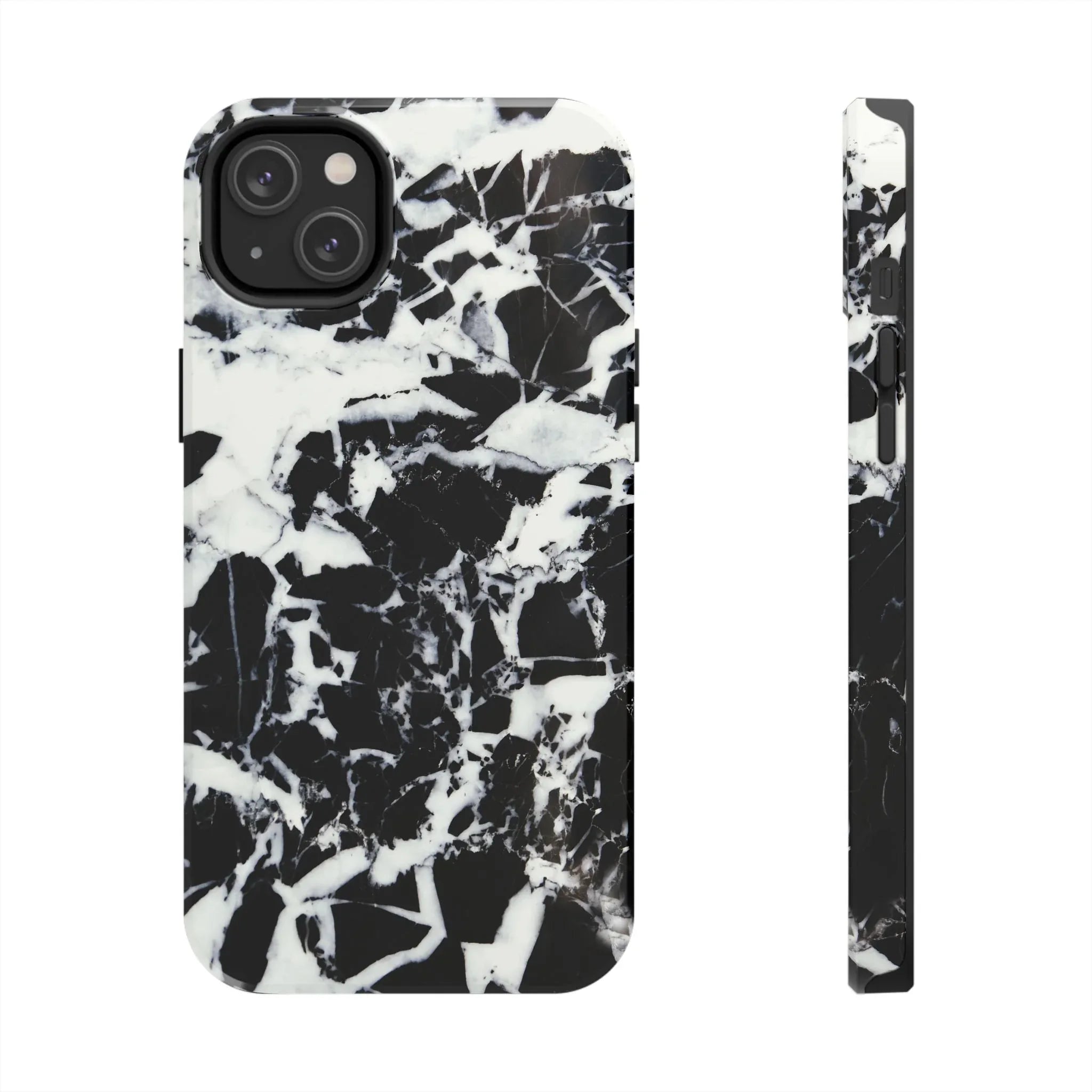 Black & White Shattered Phone Case (Apple & Android) - Pink Sweetheart