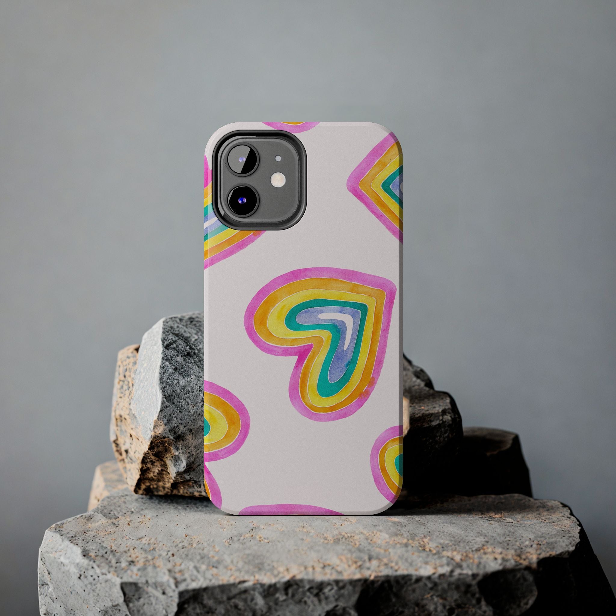 Rainbow Hearts Phone Case (Apple & Android)