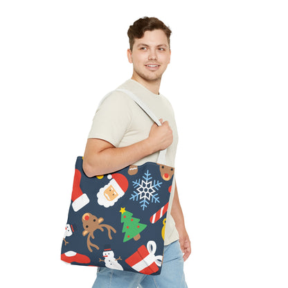 Jolly Christmas Pattern Tote Bag