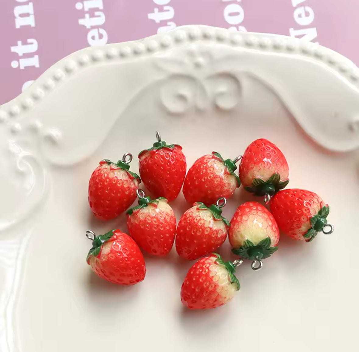 Sweet Red Strawberry Dust Plug Charm