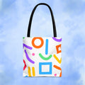 Colorful Doodle Shapes Tote Bag - Pink Sweetheart