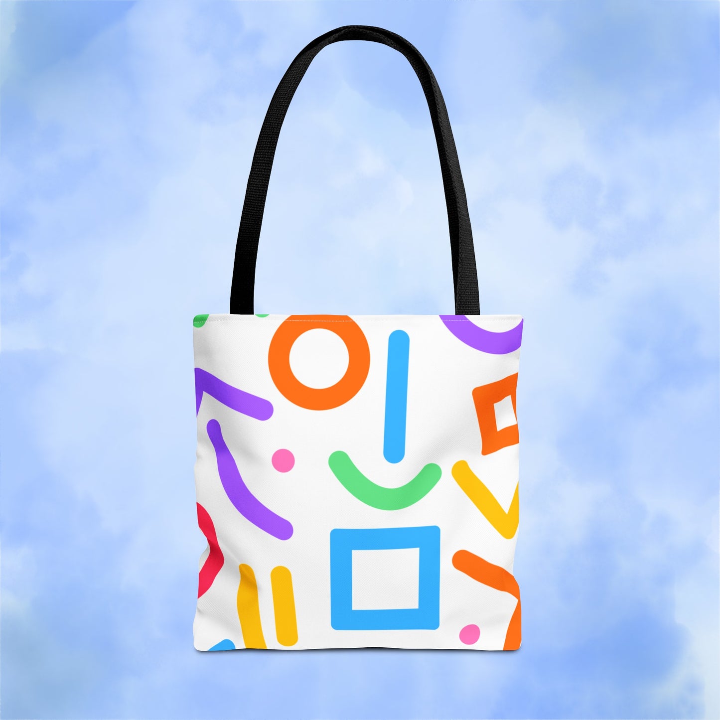 Colorful Doodle Shapes Tote Bag