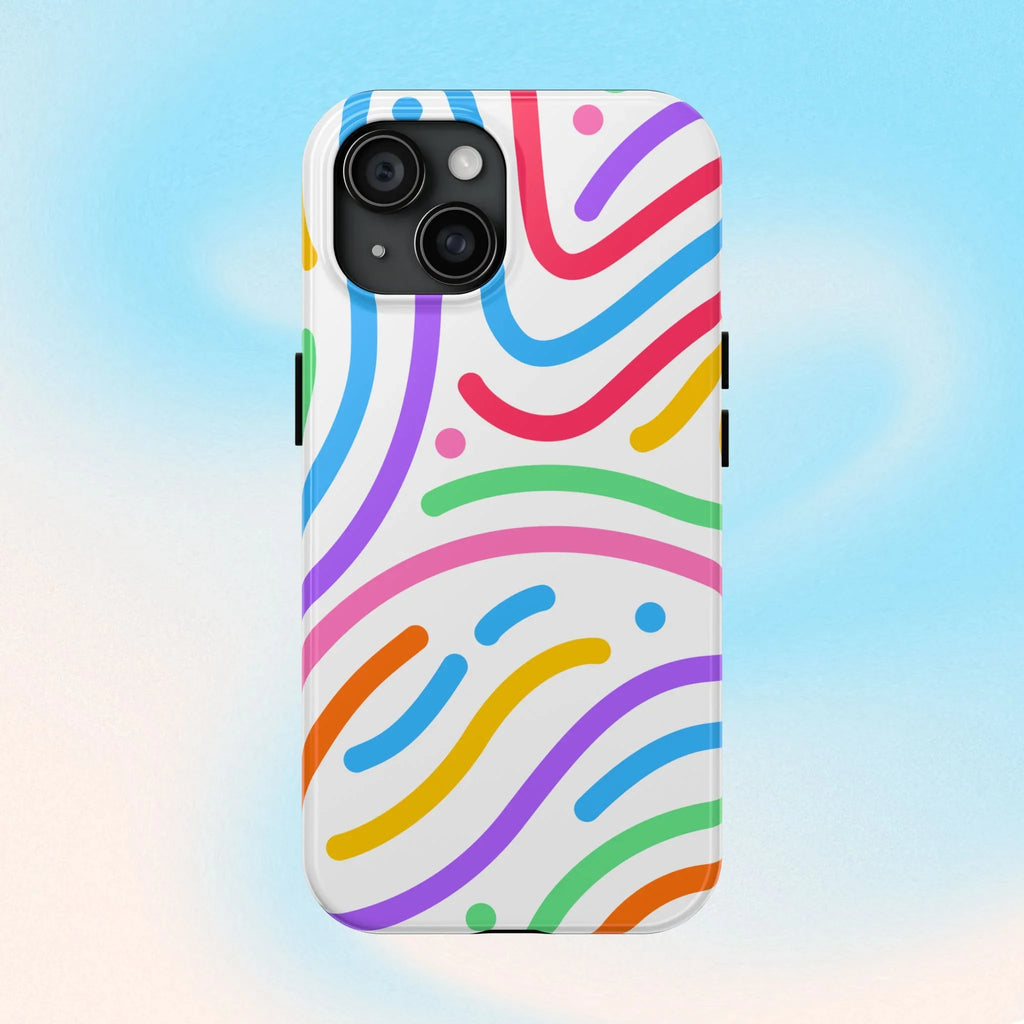 Rainbow Swirls Phone Case (Apple & Android) - Pink Sweetheart
