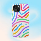 Rainbow Swirls Phone Case (Apple & Android) - Pink Sweetheart
