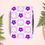 Checkered Orchid Floral Book Cover