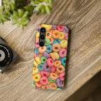 Morning Cereal Loops Phone Case (Apple & Android) - Pink Sweetheart