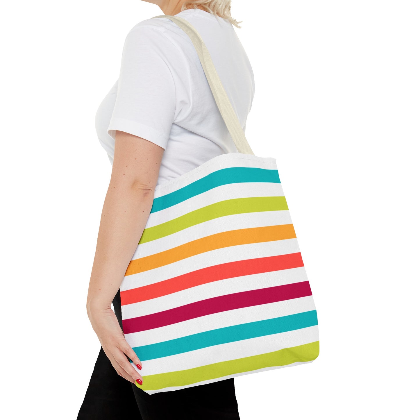 Colorful Candy Lines Tote Bag