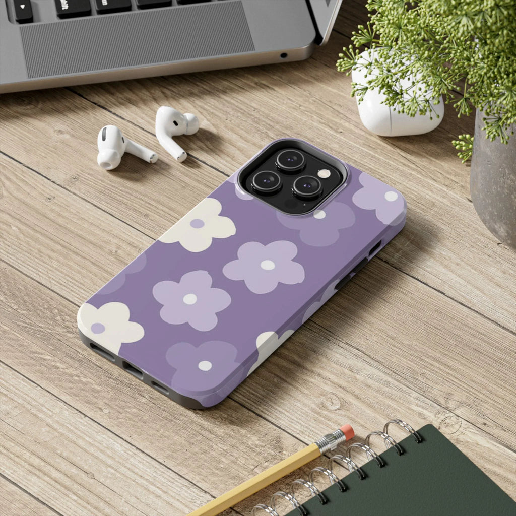 Pastel Purple Flowers Phone Case (Apple & Android) - Pink Sweetheart