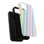 Pretty Pastel Lines Phone Case (Apple & Android) - Pink Sweetheart