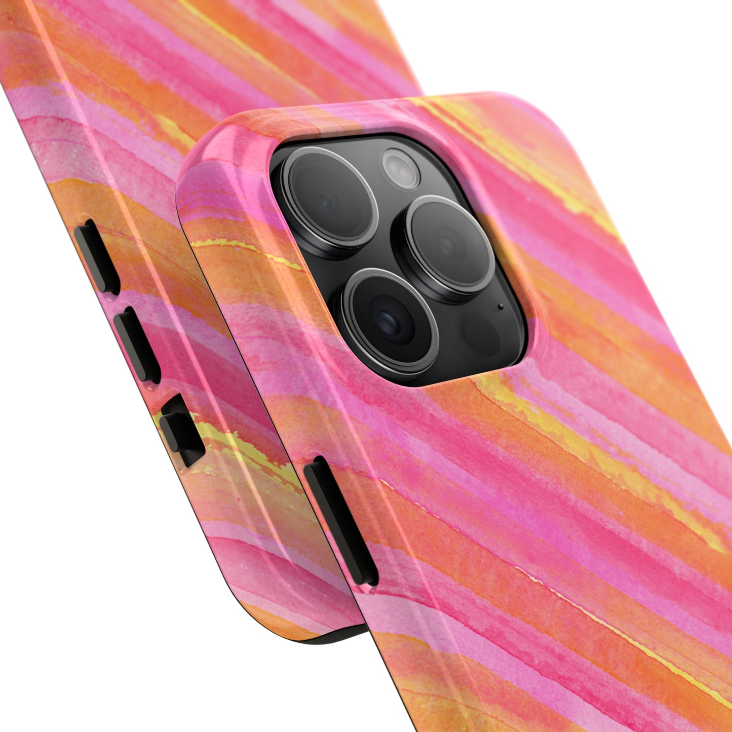 Pink Lemon Stripes Phone Case