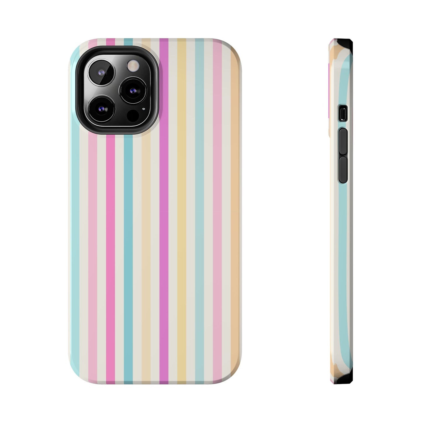 Pastel Candy Stripes Phone Cases