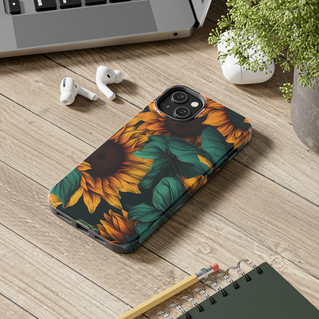 Dark Sunflower Phone Case (Apple & Android)