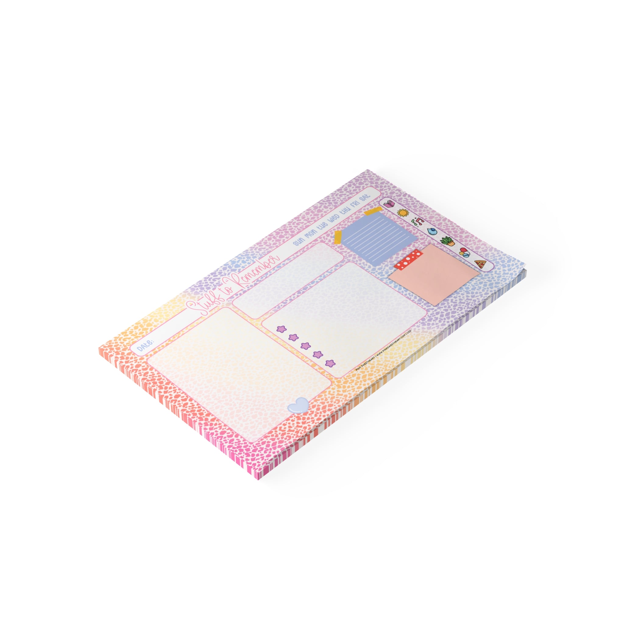 Speckled Rainbow Sticky Note Pad