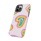 Rainbow Hearts Phone Case (Apple & Android) - Pink Sweetheart