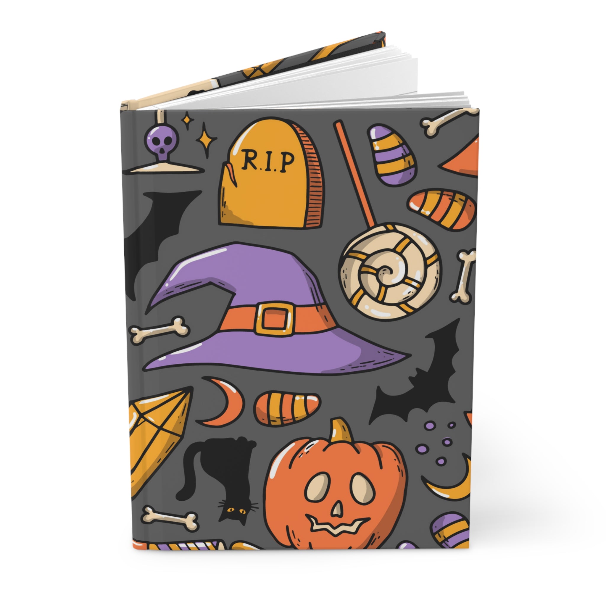 Calabazas y pociones Cuaderno mate de tapa dura