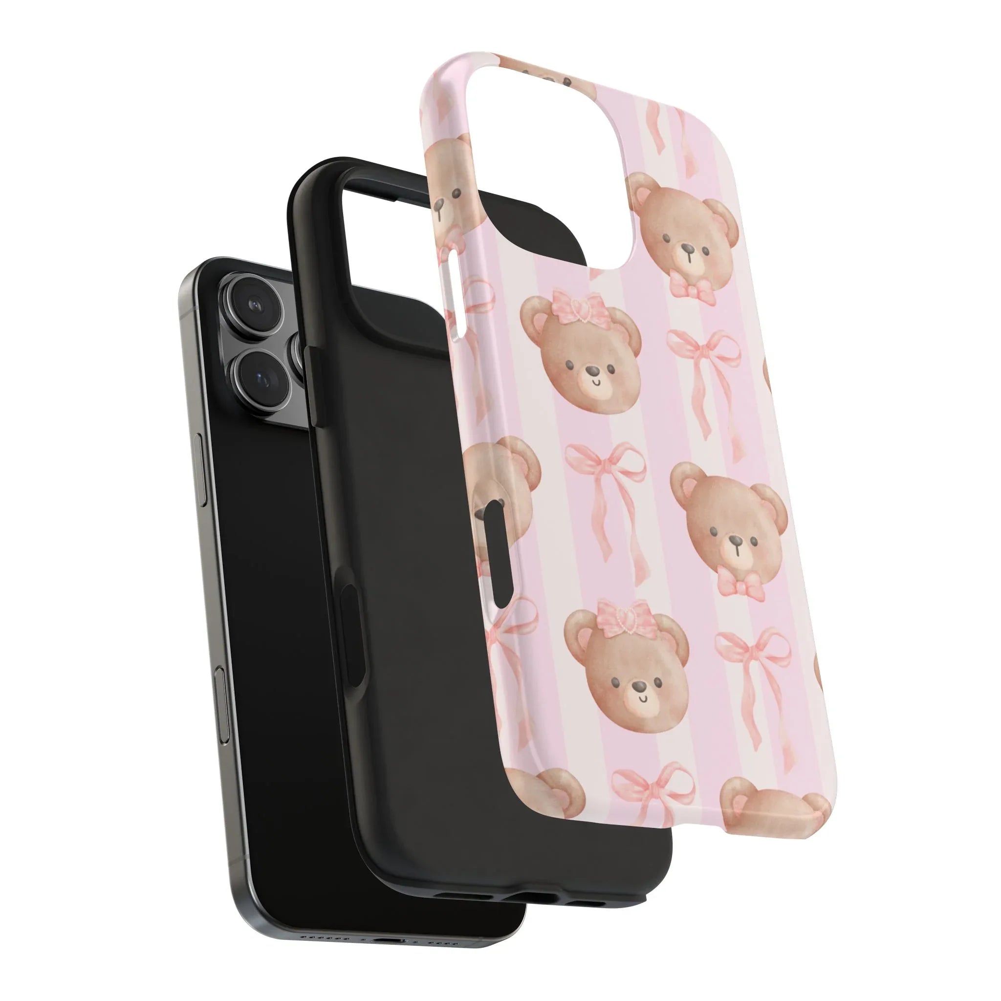 Cuddly Teddy Bear Phone Case (Apple & Android) - Pink Sweetheart
