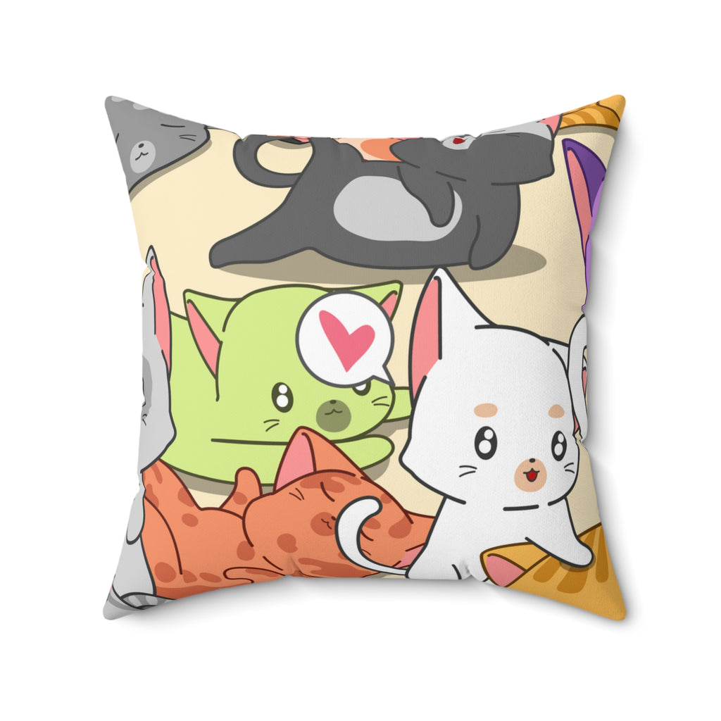 Kitty Playhouse Square Pillow