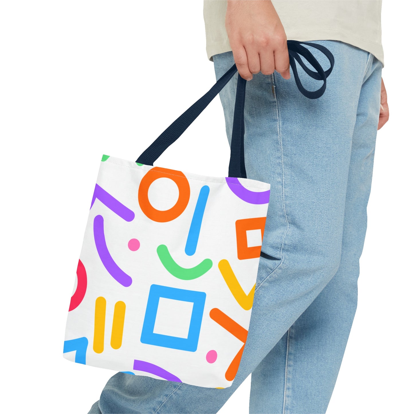 Colorful Doodle Shapes Tote Bag