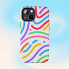 Rainbow Swirls Phone Case (Apple & Android) - Pink Sweetheart
