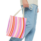 Retro Groovy Waves Tote Bag