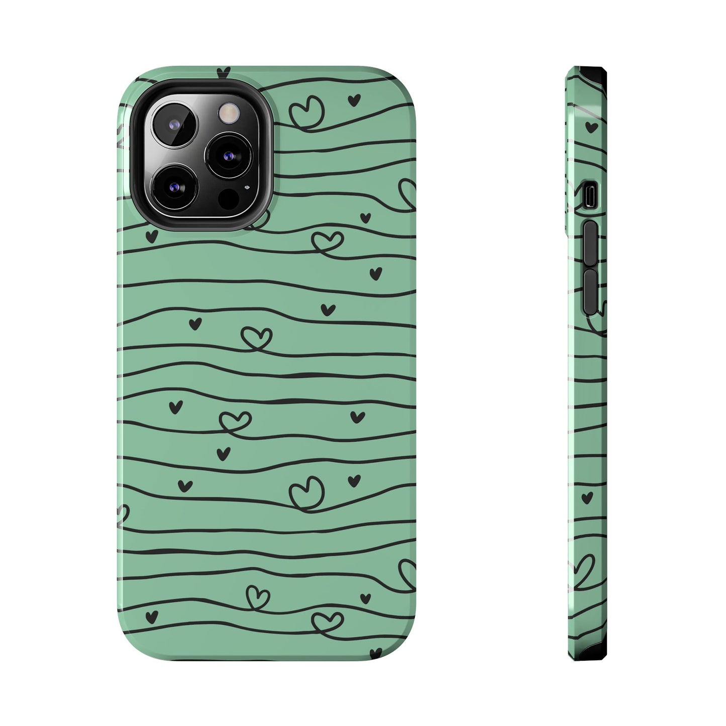 Scribble Love Hearts Phone Case