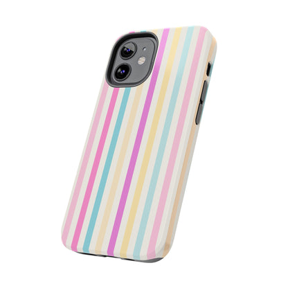 Pastel Candy Stripes Phone Cases