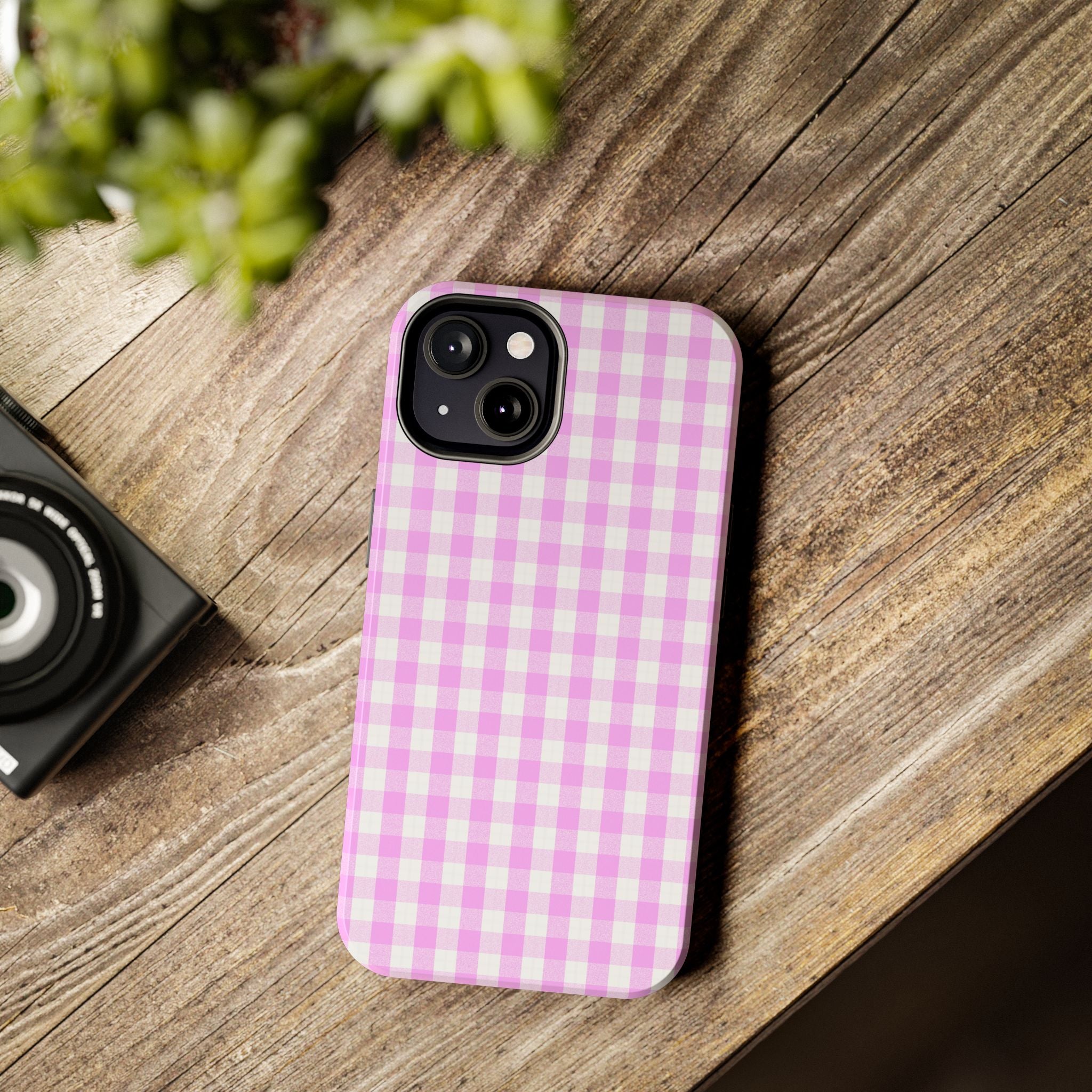 Pink Gingham Phone Case (Apple & Android)