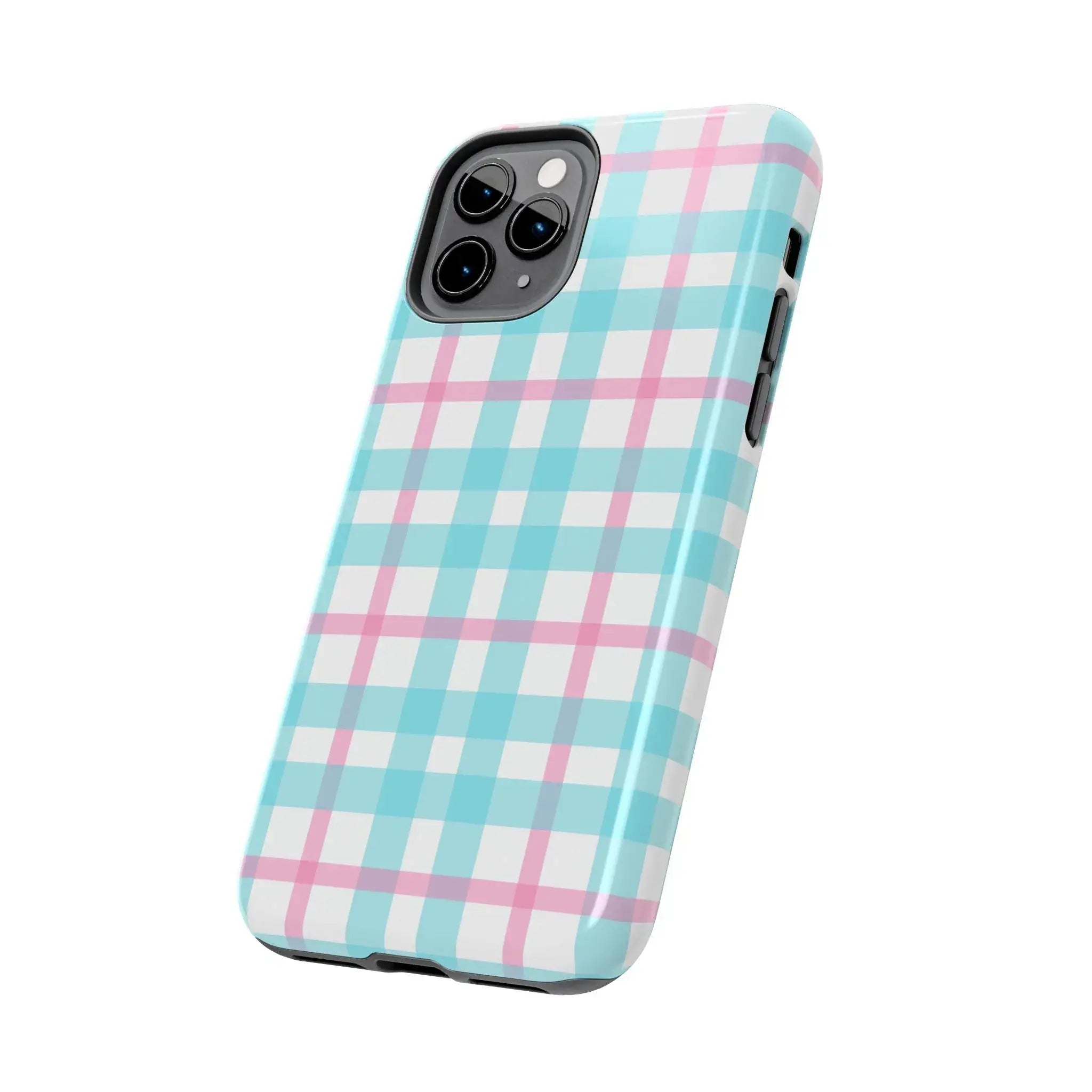 Pastel Gingham Phone Case (Apple & Android) - Pink Sweetheart