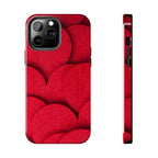 Big Red Felt Hearts Phone Case (Apple & Android)