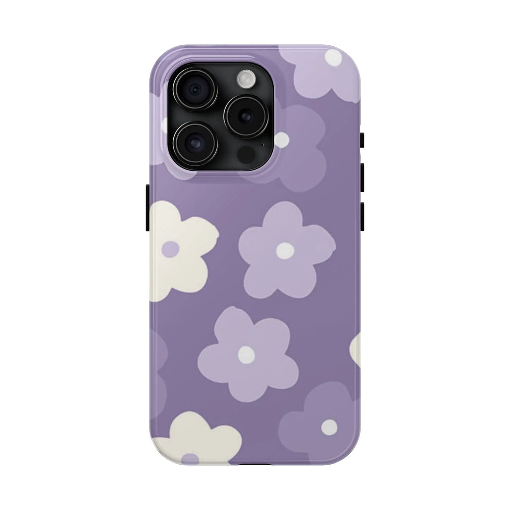 Pastel Purple Flowers Phone Case (Apple & Android) - Pink Sweetheart