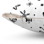Black & White Christmas Square Pillow