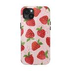 Cute Strawberries Phone Case (Apple & Android) - Pink Sweetheart