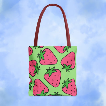 Cartoon Strawberries Tote Bag