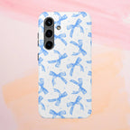 Lacey Baby Blue Ribbons Phone Case (Apple & Android) - Pink Sweetheart