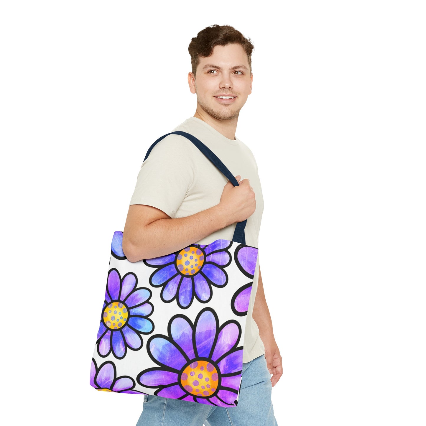 Purple Florals Tote Bag