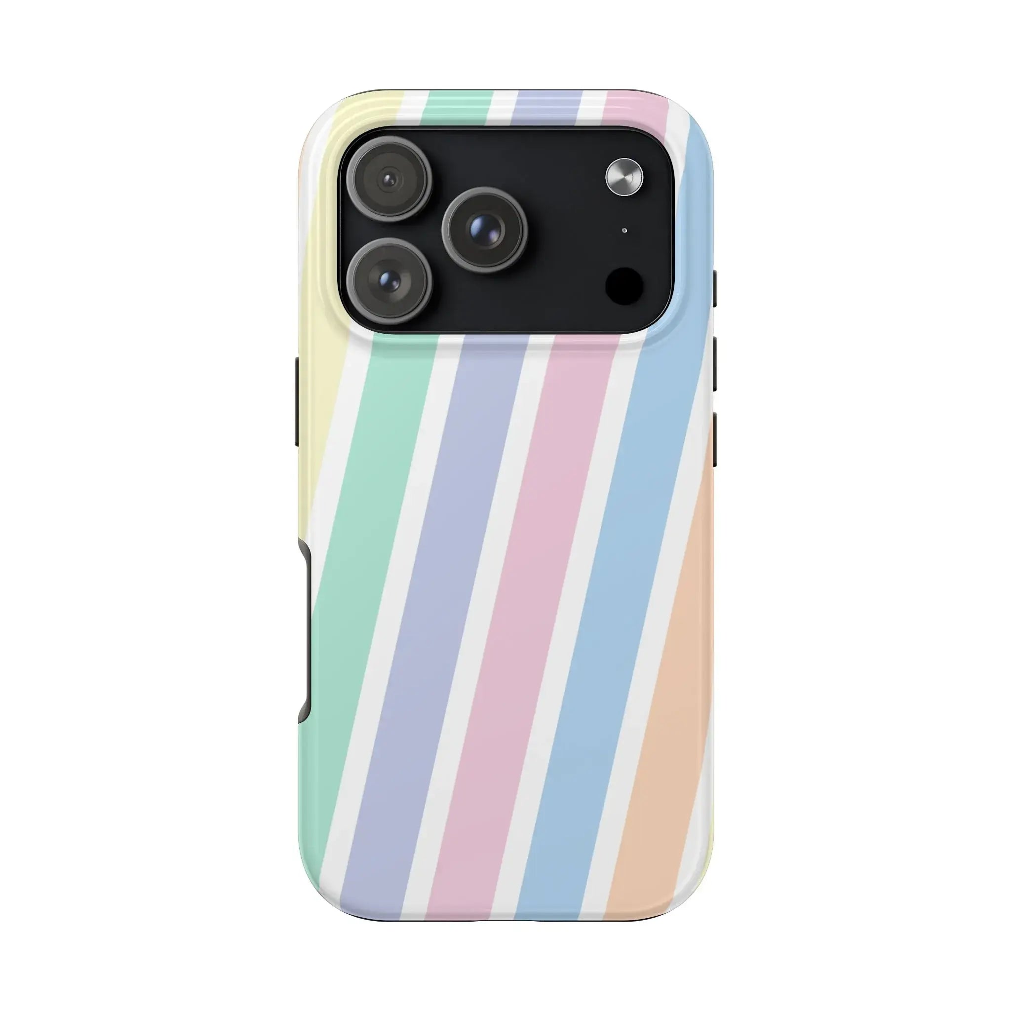 Pretty Pastel Lines Phone Case (Apple & Android) - Pink Sweetheart