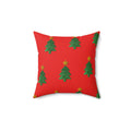 Happy Holiday Season Square Pillow - Pink Sweetheart