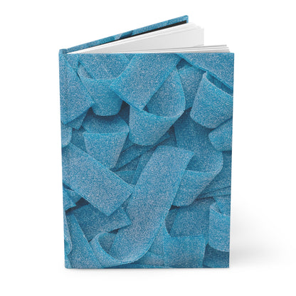 Tiras de caramelo azul amargo Cuaderno mate de tapa dura 