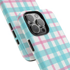 Pastel Gingham Phone Case (Apple & Android) - Pink Sweetheart