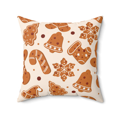Warm Gingerbread Cookies Square Pillow