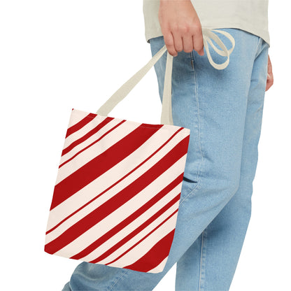 Peppermint Candy Cane Tote Bag