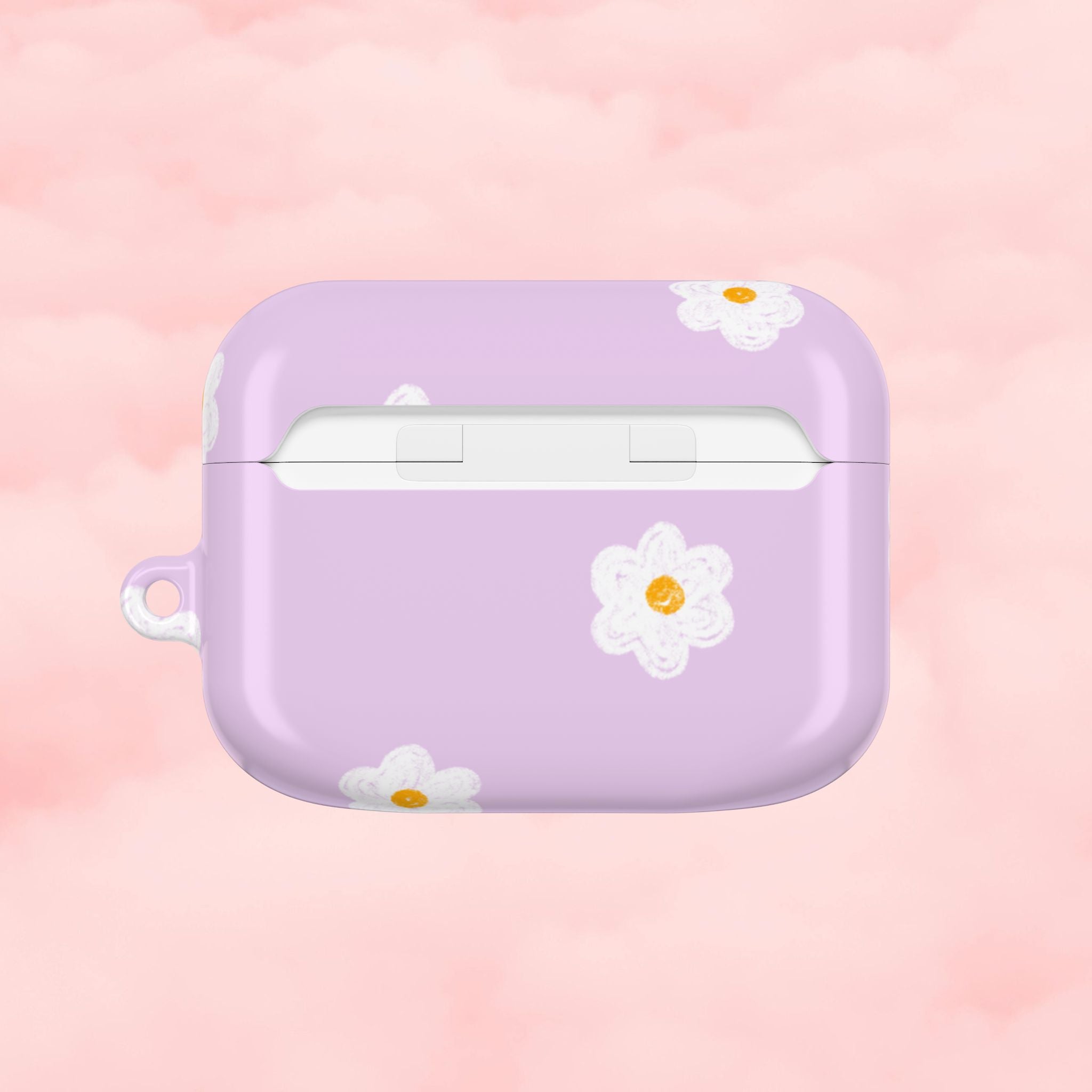 Purple Daisy Floral AirPod Case