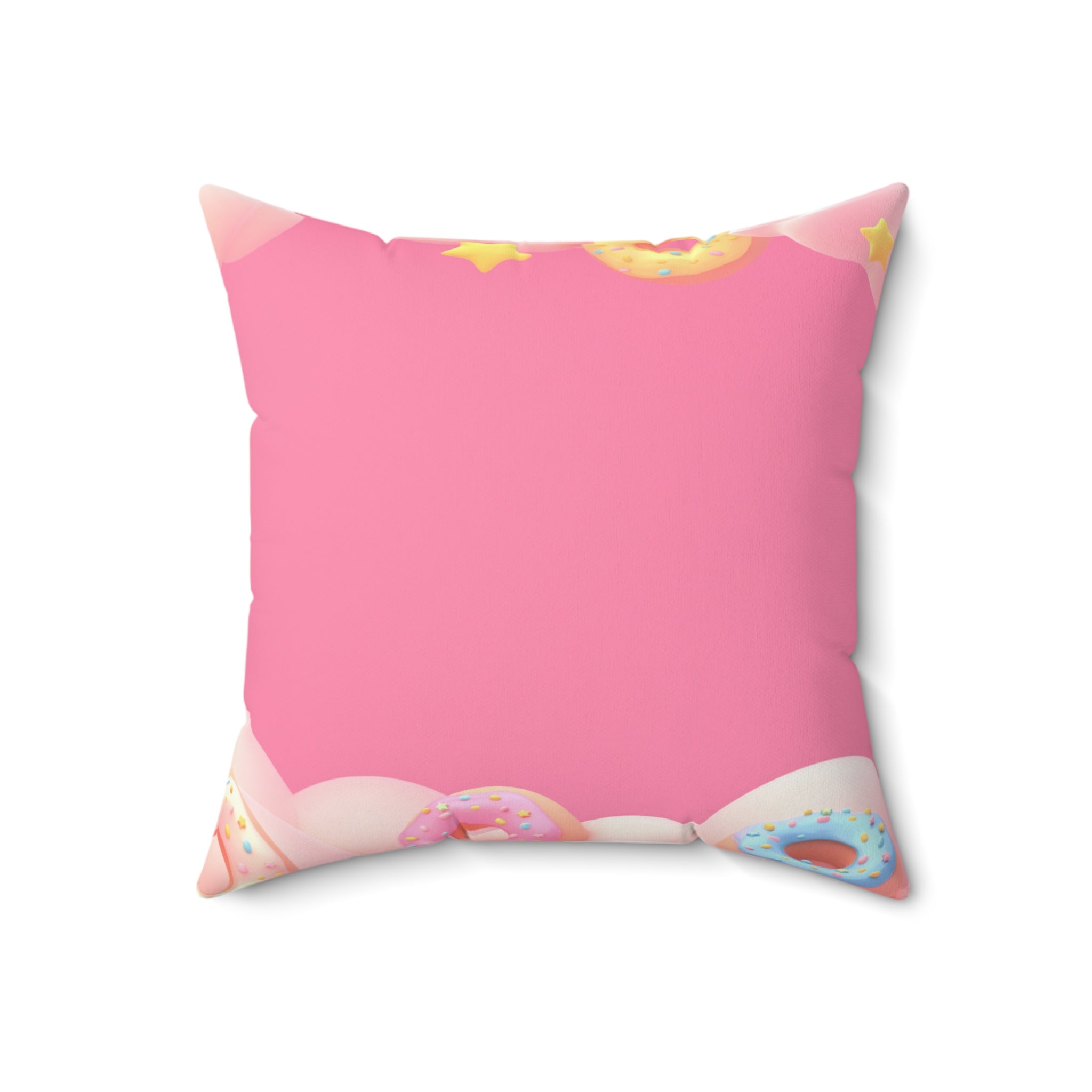 Pink Donut Dreams Square Pillow